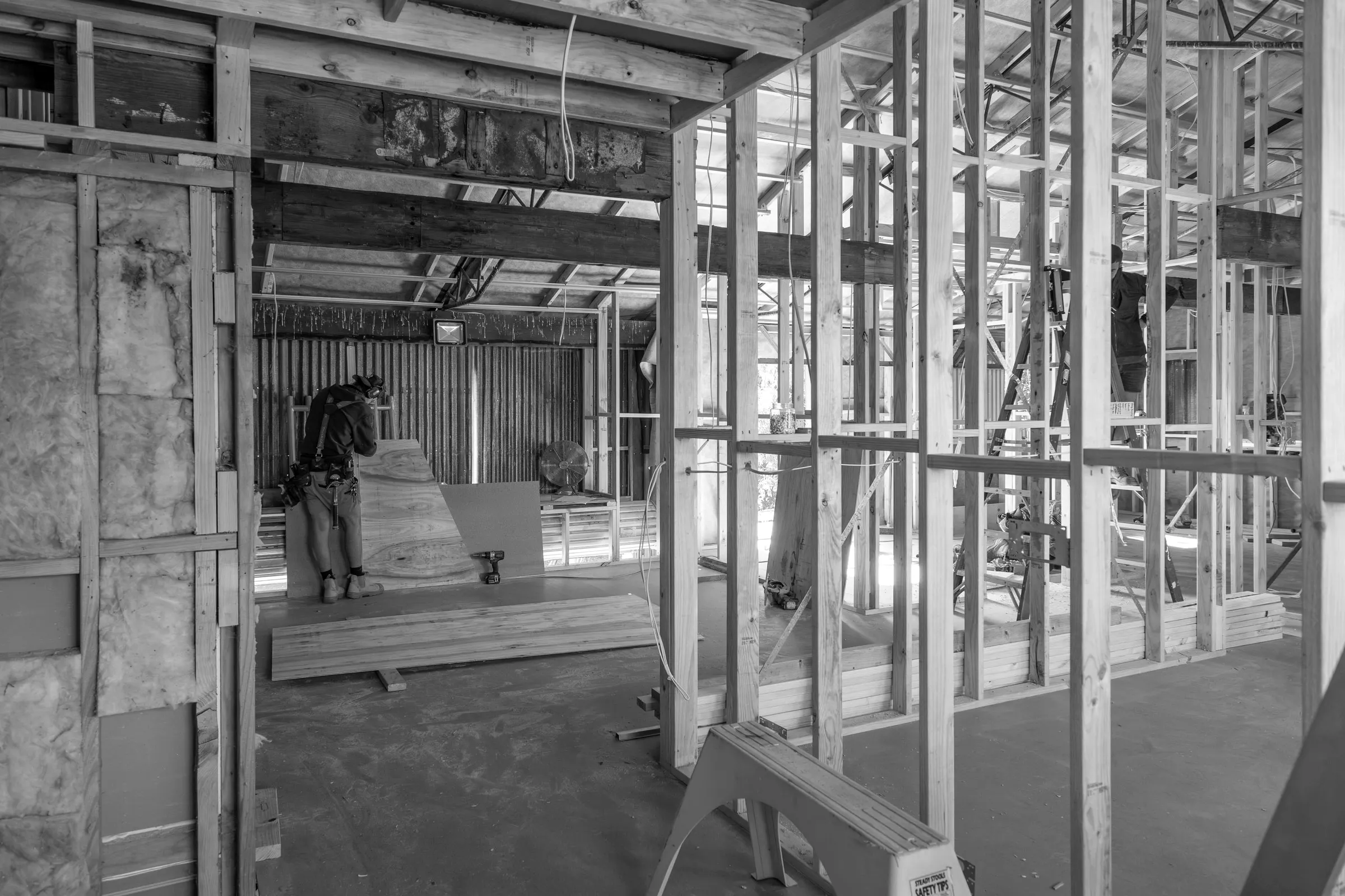 Insulation going into the wall frames, Relbia